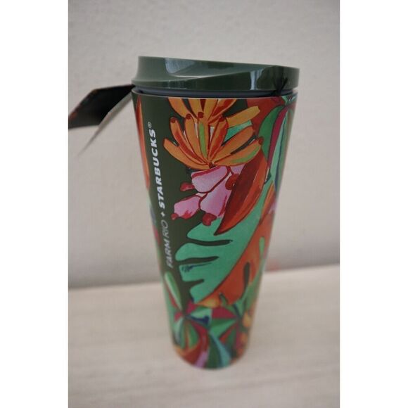 Farm Rio +Starbucks Green Banana Mix 16oz Hot Cup Tumbler Summer '25 RARE - Picture 7 of 13
